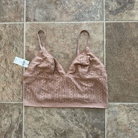 Aerie Bralette Tan Size Small - Picture 2 of 9